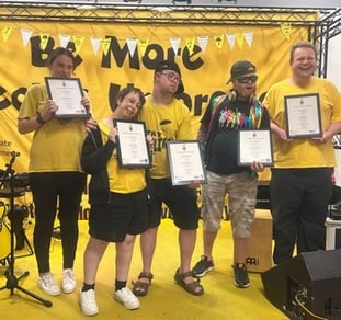 Electric Umbrella participants receive their Awards & Certificates in Musical Development certificates