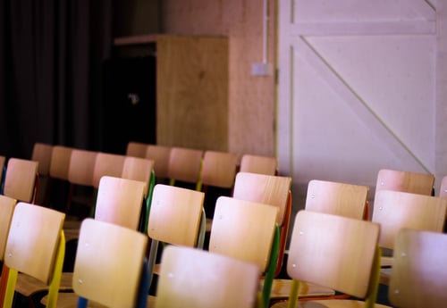 Rows of chairs ready for an audience