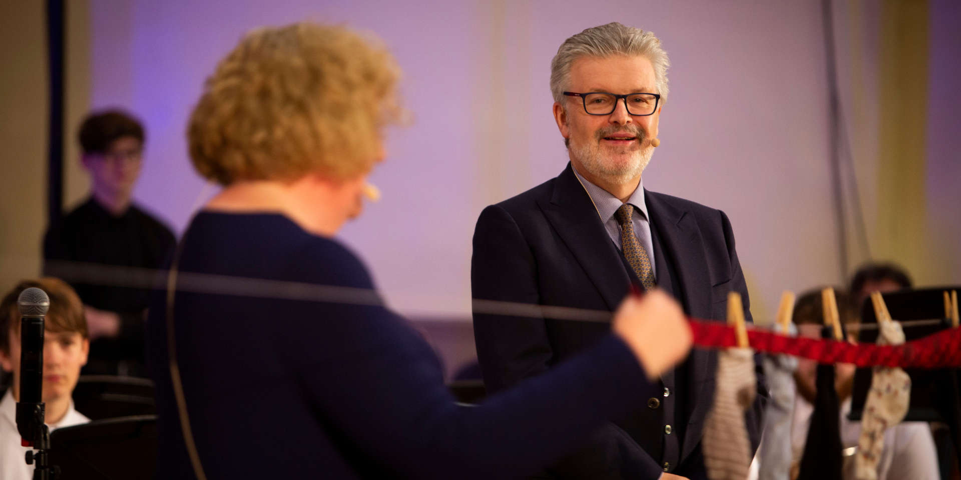 Sir James MacMillan on stage